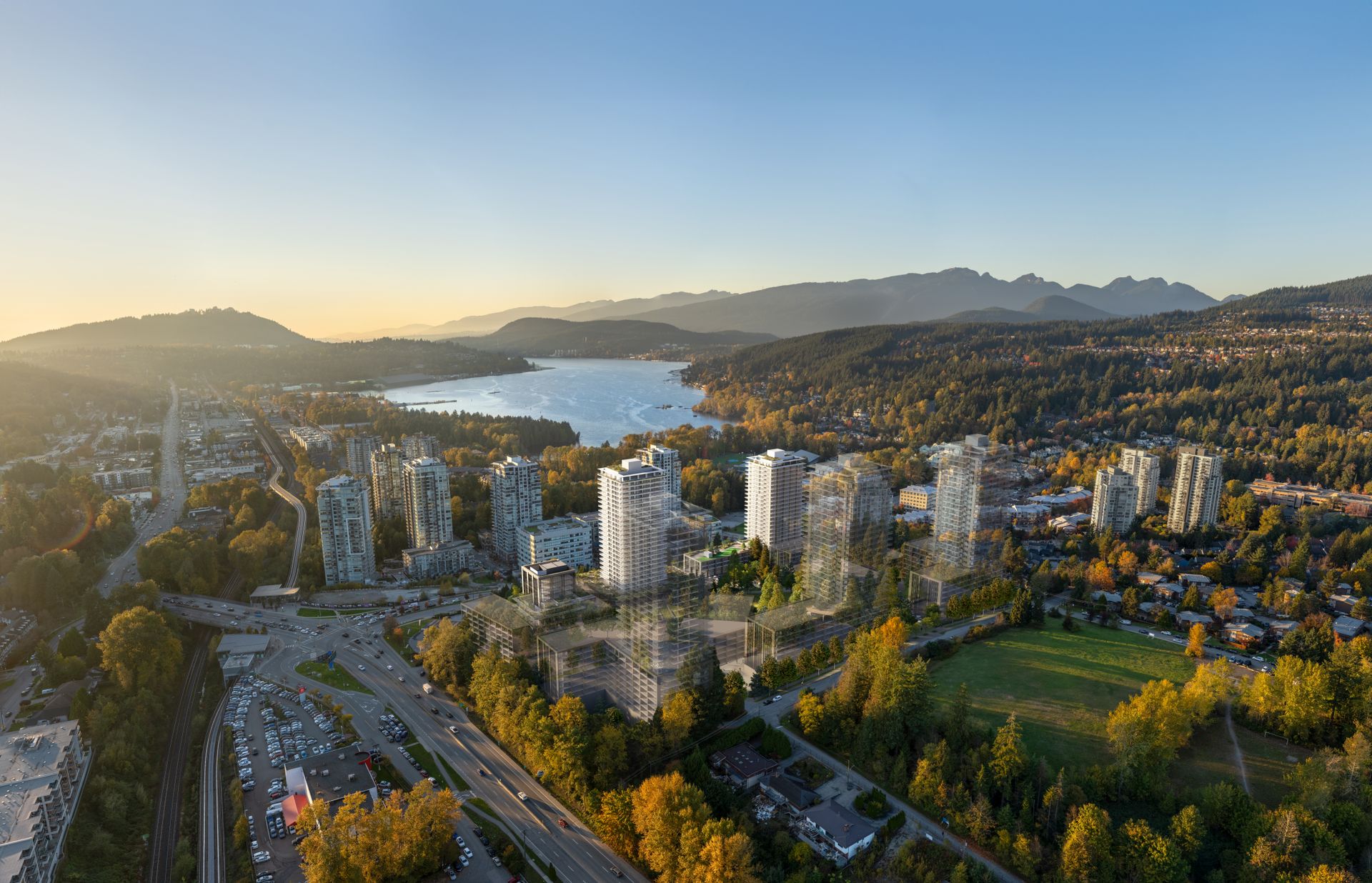 inlet district birds eye at Inlet District ( Buckingham Drive And Guildford Drive, Ioco, Port Moody)